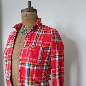 Y2K Hollister Plaid Long-sleeve Flannel